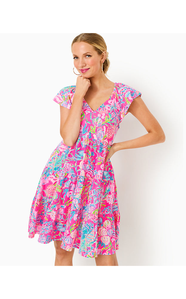 Kawai Flutter Sleeve Dress - Pink Isle - Shell Me Something Good