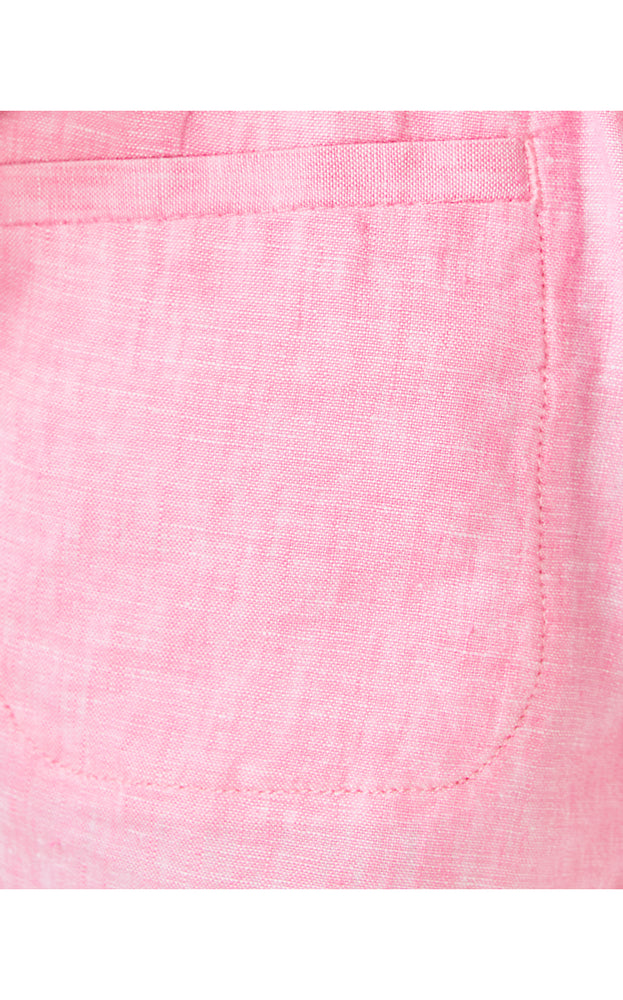 4" Lilo Linen Short - Conch Shell Pink X Resort White