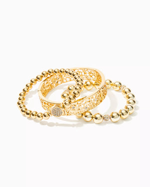 
            
                Load image into Gallery viewer, Devine Bracelet Set - Gold Metallic
            
        