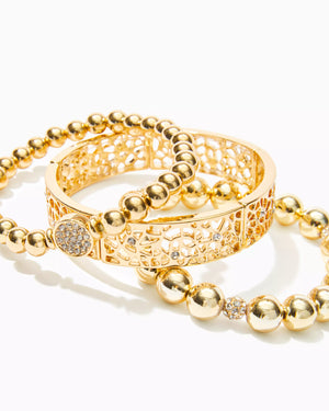 
            
                Load image into Gallery viewer, Devine Bracelet Set - Gold Metallic
            
        