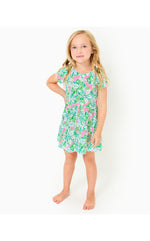 Girls Mini Geanna Short Sleeve Dress - Botanical Green - Just Wing it