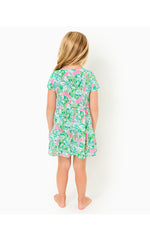 Girls Mini Geanna Short Sleeve Dress - Botanical Green - Just Wing it