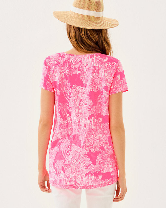 Etta V-Neck Top - Roxie Pink - PB Anniversary Toile