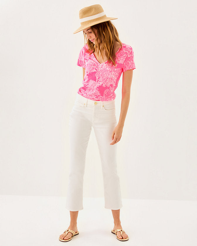 Etta V-Neck Top - Roxie Pink - PB Anniversary Toile
