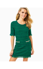 Beckington Sweater Dress- Fiddle Leaf Green Metallic Marl