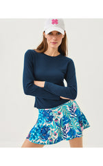 UPF 50+ Teena Skort - Breezy Aqua Best Fronds Forever