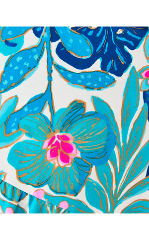 UPF 50+ Teena Skort - Breezy Aqua Best Fronds Forever