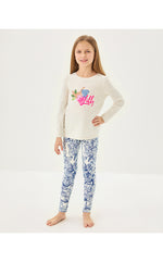 Girls UPF 50+ Mini Weekender Legging - Coconut Unforgettable