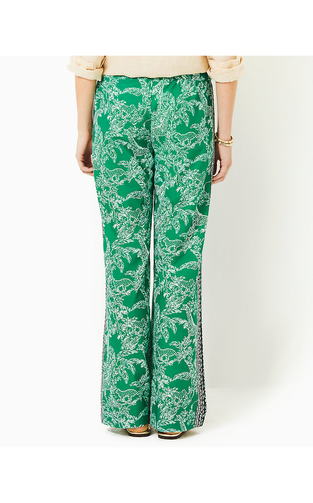 32" Bal Harbour Palazzo Pant - Fiddle Leaf Green Safari Party Engineered Pant