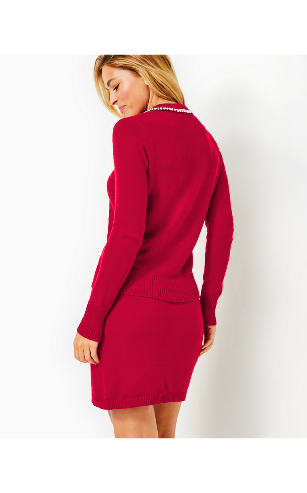 
            
                Load image into Gallery viewer, Lizona Sweater Skirt - Poinsettia Red
            
        