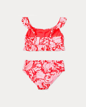 UPF 50+ Girls Chrissy Bikini Set - Cane Coral Crab Collab