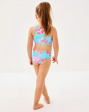 UPF 50+ Girls Tacoma Tankini Swim Set - Multi Royal Coral