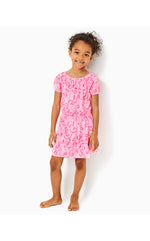 Girls Wyndmoor Dress - Conch Shell Pink - Flamingle Garden