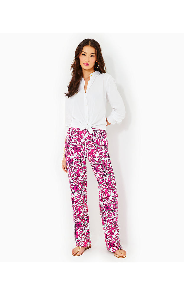 UPF 50+ 32" Grenada Knit Pant - Elderflower Blossom Lil Escape Plan Engineered Chillylilly