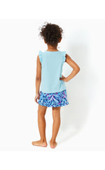 UPF 50+ Luxletic Girls Mini Anika Skort - Barton Blue - Star Gazing