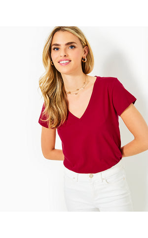 Meredith Tee - Malbec Red