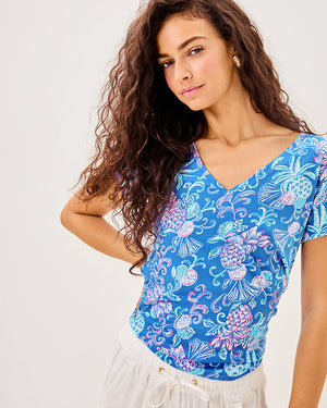 Meredith Tee - Sunwashed Blue Citrus Crush