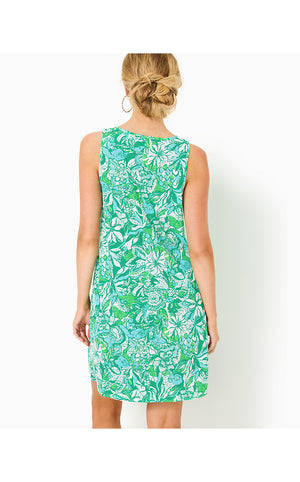 Lela Henley Tank Dress - Botanical Green - Safari Sangria