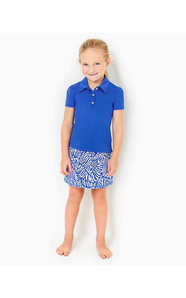 Luxletic Girls Mini Frida Polo - Martinique Blue