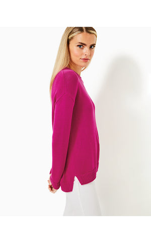 Bayport Cotton Sweater - Mystique Pink