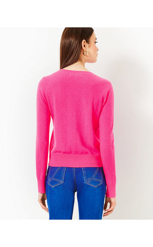 Fairley Cashmere Cardigan - Passion Fruit Pink