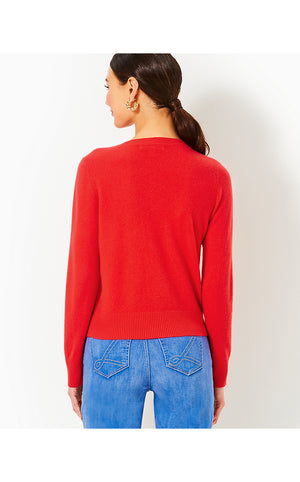 Fairley Cashmere Cardigan - Rococo Red