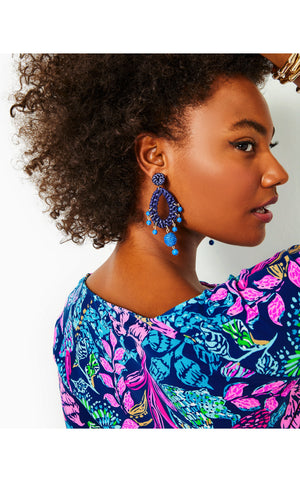 GWP Raffia Earrings - Alba Blue