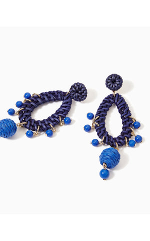 GWP Raffia Earrings - Alba Blue