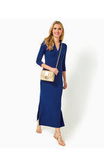 Ollie Maxi Polo Dress - Blue Med