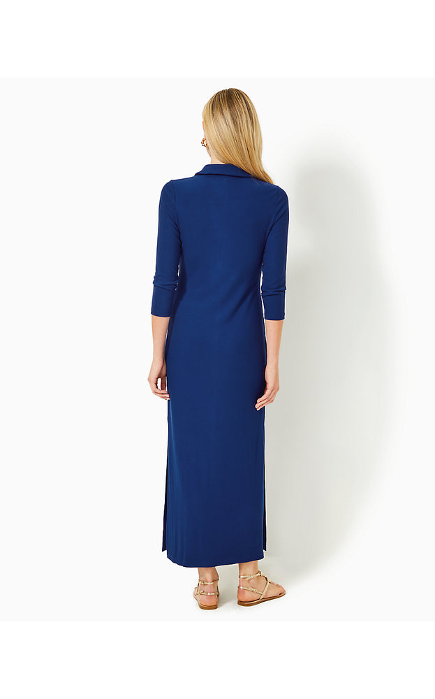 Ollie Maxi Polo Dress - Blue Med