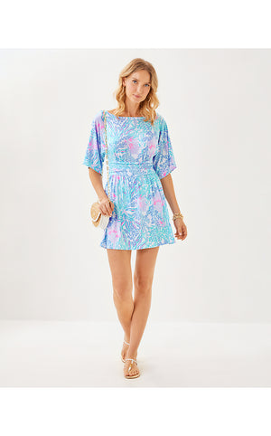Parigi Boat Neck Romper - Multi - Via Del Mar
