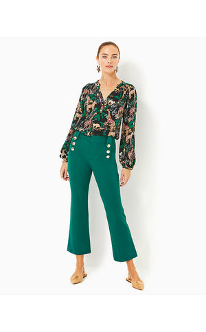 27" Parrish Crop Flare Pant - Villa Green