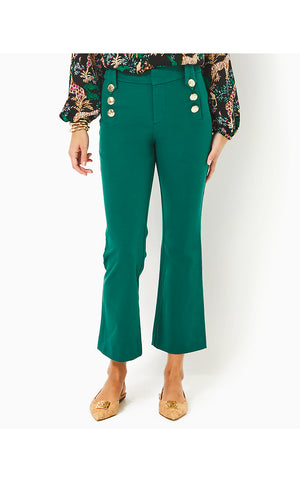 27" Parrish Crop Flare Pant - Villa Green