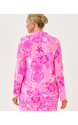 Pajama Knit Button-Up Top - Parigi Pink Supporting Squad