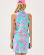 UPF 50+ Luxletic Alister Polo Top - Multi Royal Coral