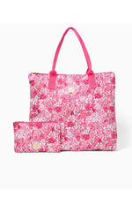 Piper Packable Tote - Raspberry Rouge Animal Magnetism