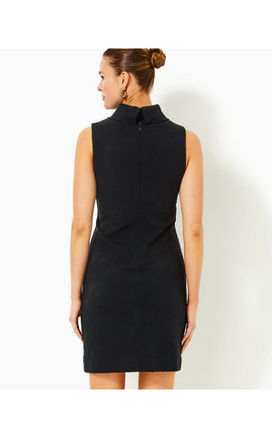 Daisee Shift Dress - Noir Knit Pucker Jacquard