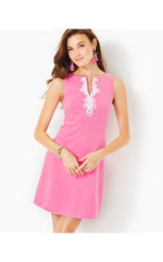 Trini Viscose Shift Dress - Confetti Pink