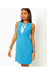 Trini Viscose Shift Dress - Lunar Blue