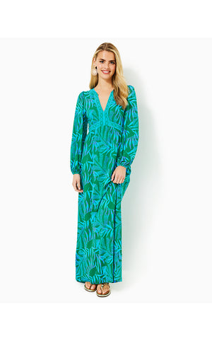 Wexlee Maxi Dress- Fiddle Leaf Green - Its A Jungle Out There Engineered Knit Maxi Dress