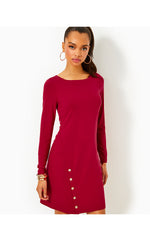 UPF 50+ Maddox Straight Dress - Malbec Red