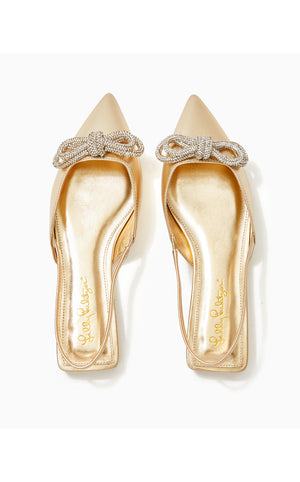 
            
                Load image into Gallery viewer, Brit Slingback - Gold Metallic
            
        