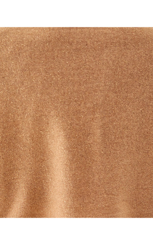 Lanelle Cashmere Wrap - Heathered Rattan Metallic