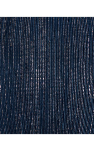 Jessamie Long Sleeve Dress - Low Tide Navy - Foil Printed Crinkle Woven