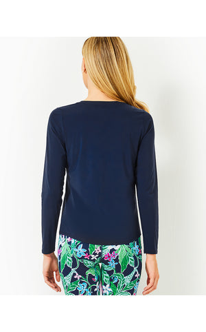 UPF 50+ Luxletic Westley Long Sleeve Active Tee - Low Tide Navy