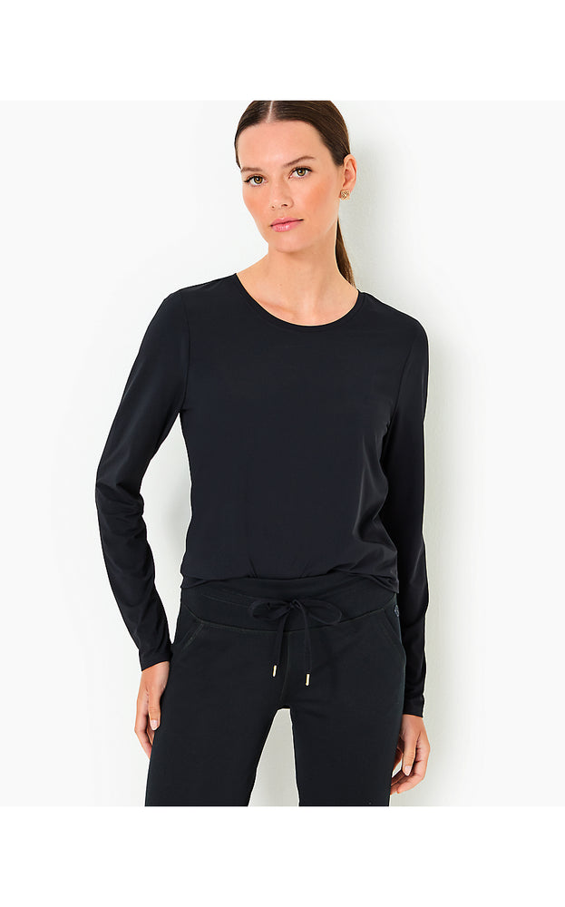 UPF 50+ Luxletic Westley Long Sleeve Active Tee - Noir