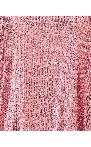 Cressida Sequin Knit Top - Conch Shell Pink Treasure Box Sequin Knit