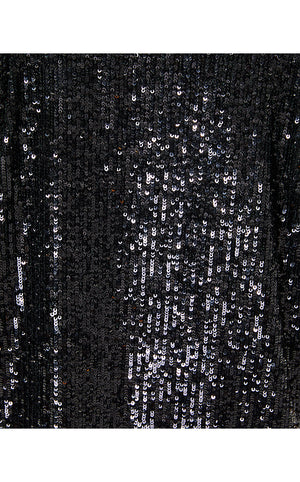 Cressida Sequin Knit Top - Noir Treasure Box Sequin Knit