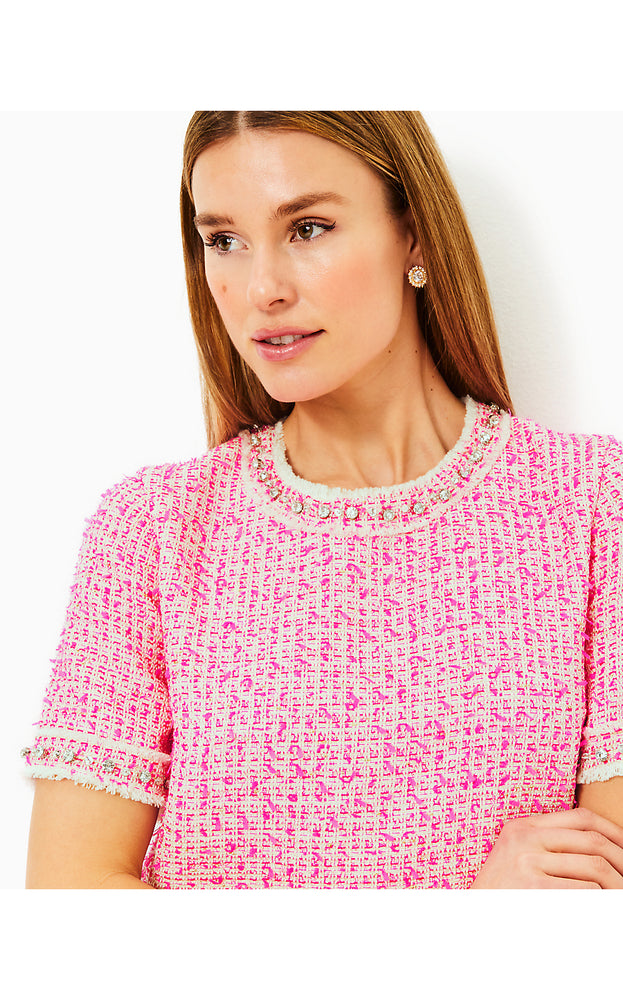 Folie Boucle Top - Pink Palms Fantasy Boucle