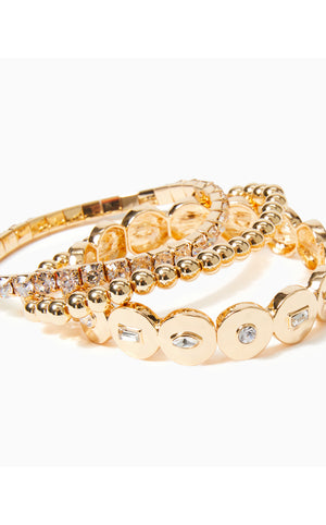 
            
                Load image into Gallery viewer, Stir It Up Bracelet Set - Gold Metallic
            
        